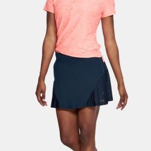 UNDER ARMOUR NAVY LINKS KNIT MESH SKORT
